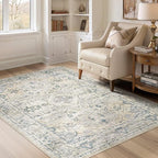 cotiled 4x6 Area Rug Machine Washable Vintage Carpet by COTILED