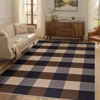 Tangsoo Checkered Easy Jute Rug, 3x5 Washable Area Rug - Image 2