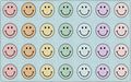Flagship Carpets Pastel Rainbow Smileys Criss-Cross Applesauce Educational Area by FlagshipCarpets