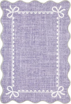 GarveeHome Scalloped Bow Rug for Kitchen Floor, Solid Purple Rug for Dorm - Image 4