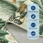 GarveeHome 6x9 Area Rug Jungle Green Washable Rugs - Image 4