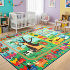 Maxsoft Kids Rug for Playroom, Educational 5x7 Play Mat for Classroom, Washable - Image 3
