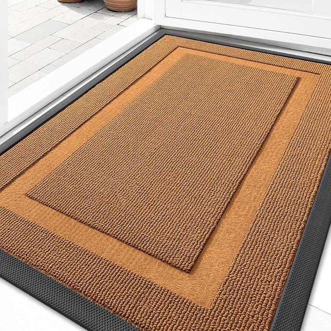 OLANLY Front Door Mat Indoor Outdoor Entrance, Waterproof All-Season, by OLANLY