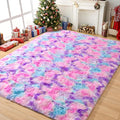Tepook Soft Rainbow Rug 8x10 for Girls Room, Cute Fluffy Girls Bedroom Area Rug by Tepook