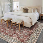 CHAMPLANT Area Rug 6'x9' Washable Vintage Traditional Floor Cover Thin Retro - Image 2