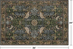 Hazo Haus Washable Dark Vintage Floral Rugs - Image 2