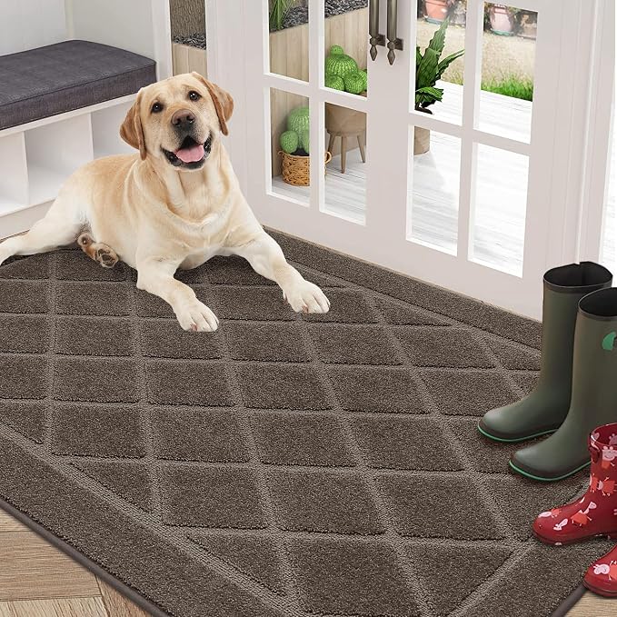 BEQHAUSE Dirt Trapper Door Mat 36" x 60", Doormat Non-Slip Entryway Rugs by BEQHAUSE