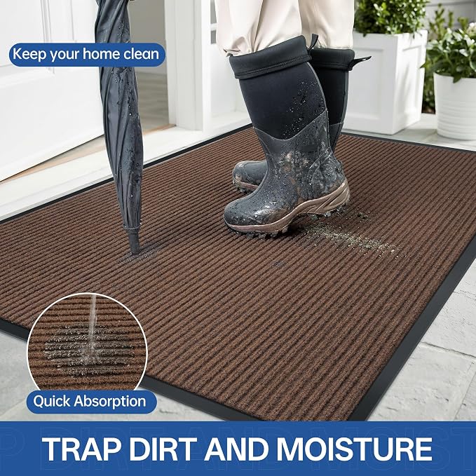 Front Door Mat, Commercial Welcome Mats, Stain and Fade Resistant, Durable - Image 3