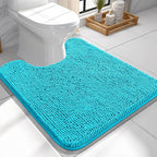 OLANLY Toilet Rugs U-Shaped 24x24, Extra Soft Absorbent Chenille Contour by OLANLY