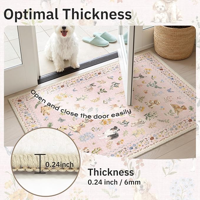 Soalmost Dog 9x12 Pink Area Rugs - Image 9