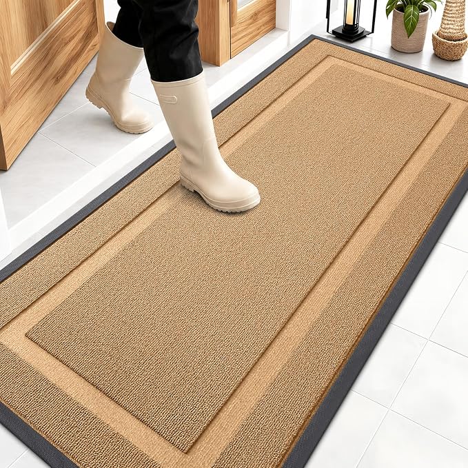 OLANLY Front Door Mat Indoor Outdoor Entrance, Waterproof All-Season, by OLANLY