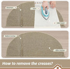BEQHAUSE Dirt Trapper Door Mat 24" x 36" Half Circle Non-Slip Washable Doormats - Image 9