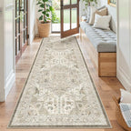 Madane Runner Rug 2'6''x8' Kitchen Runner, Hallway Runner Printed Vintage by Madane