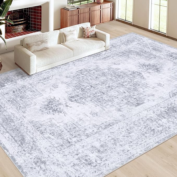 XLUEZ Area Rug 9x12 Living Room Rug, Machine Washable Vintage Distressed - Image 2