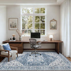 Area Rugs 10x12 Living Room Rug: Washable Rug Soft Vintage Boho Medallion - Image 5