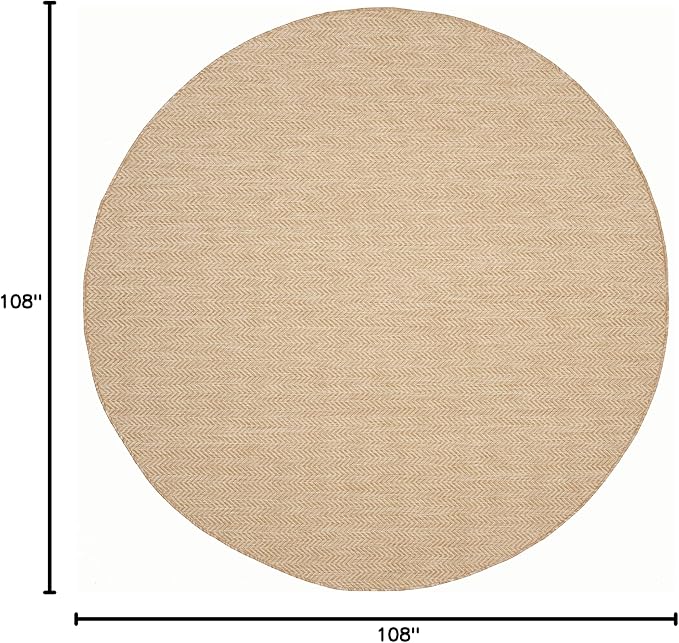 SAFAVIEH Outdoor Round Rug 9' - Image 2
