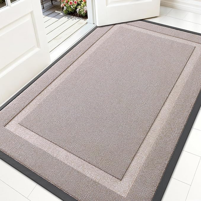 OLANLY Front Door Mat Indoor Outdoor Entrance, Waterproof All-Season, by OLANLY