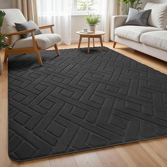 Macgace Ultra Soft Dark Grey Area Rug by Macgace