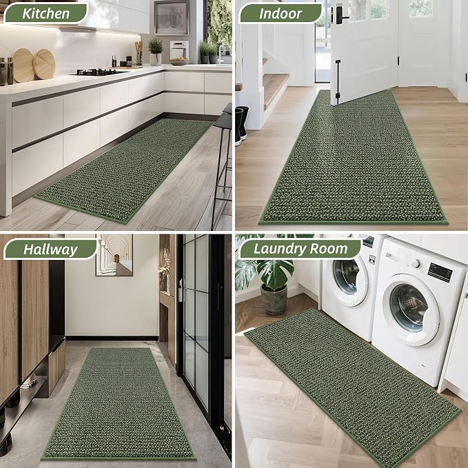 BEQHAUSE Dirt Trapper Door Mat 32" x 72", Non-Slip Washable Doormats Entrance - Image 8