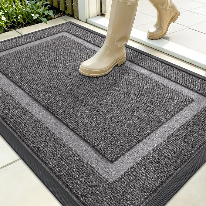 OLANLY Front Door Mat Indoor Outdoor Entrance, Waterproof All-Season, by OLANLY