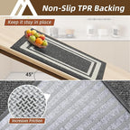COSY HOMEER Kitchen Rugs Non-Slip 24x35/24x60 Inch Thick Polypropylene Standing - Image 4