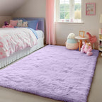 PAGISOFE Fluffy Soft Purple Rug 4' x 6' Rug, Shaggy Rugs - Image 7