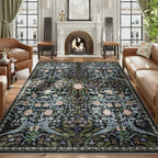 AMTOVO 5x7 Washable Area Rugs for Living Room, Vintage Boho Floral Distressed by AMTOVO