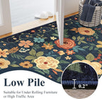 DUKINO 3x4 Area Rug, Lightweight Non Slip Washable Floral Rug, Indoor Low Pile - Image 7