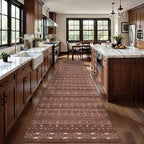 SERISSA Hallway Runner Rug, Soft Low-Pile Geometric Indoor Long Carpet - Image 2