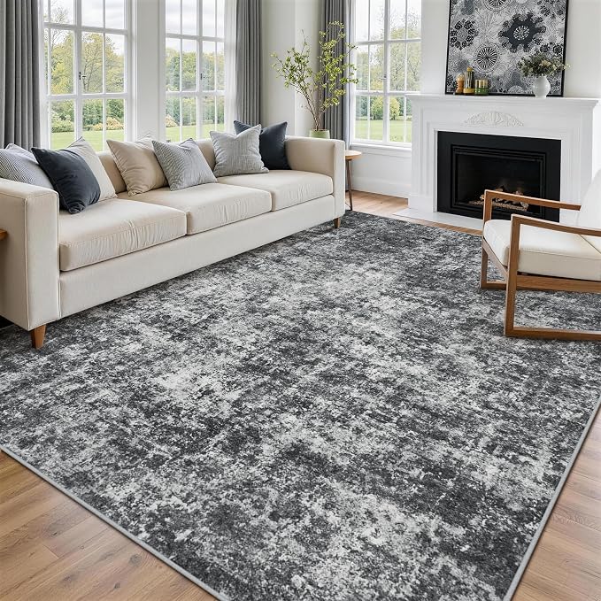 9x12 Area Rugs for Living Room Rug Washable: Abstract Large Rug for Dining Room - Image 9