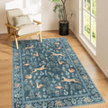 DUKINO 4x6 Rug, Washable Animal Area Rug by DUKINO