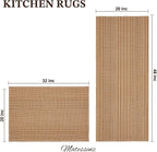 MatEssenz Cotton Blend Kitchen Rug Set 2 Piece, American Country Woven Runner - Image 2