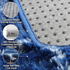 ONASAR Large 6x9 Area Rugs for Living Room, Fluffy Geometric Navy and White Rug - Image 4