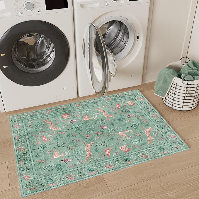 DUKINO 2x3 Rug, Washable Animal Rugs - Image 7