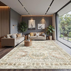 Soalmost 10x14 Area Rugs for Living Room, Non Slip Machine Washable Vintage Rugs - Image 2