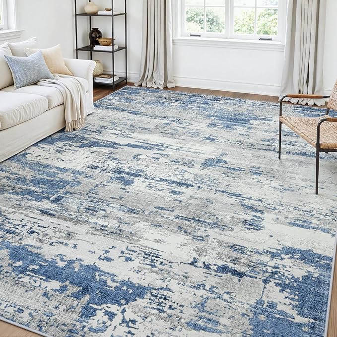 Area Rugs 5x7 Living Room: Large Soft Washable Rug Modern Abstract Anti-Skid by GENTDRIZZ