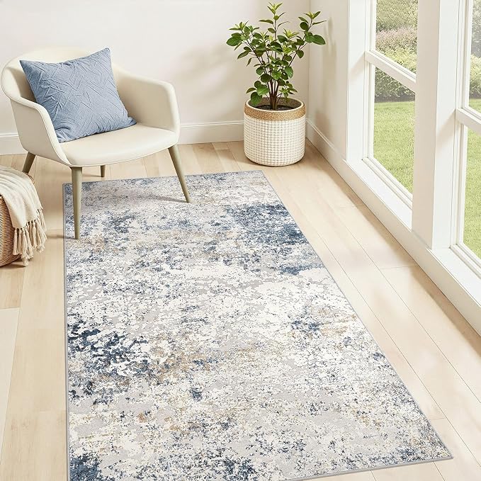 DMOYEST Washable Area Rug: 3x5 ft Abstract Small Rugs by DMOYEST