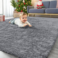 OLANLY Area Rugs for Living Room Bedroom, Machine Washable 4x5.9 ft Soft Fluffy by OLANLY