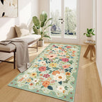 DUKINO 3x6 Runner Rug, Washable Soft Floral Hallway Runner Rug - Image 8