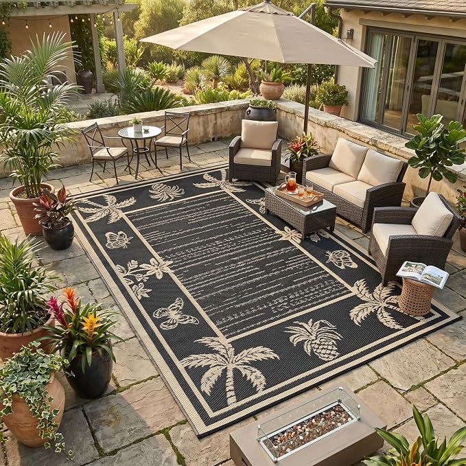 Garvee Outdoor Rug 8x10 Waterproof by Garvee
