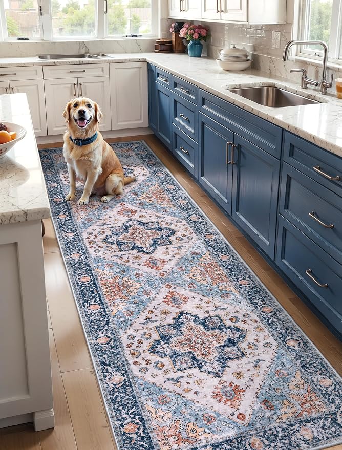 SERISSA Runner Rug for Hallways, 3x10 Washable Non Slip Kitchen Runner Rug by SERISSAHomeDecorCollection