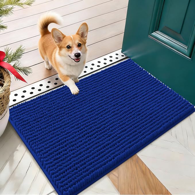 OLANLY Dog Door Mat for Muddy Paws 24x16, Ultra Absorbent Chenille Mud Doormat by OLANLY