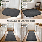 PURRUGS Dirt Trapping Door Mat Half Round 32" x 47", Non-Slip Machine Washable - Image 9