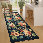 DUKINO 3x6 Washable Runner Rug, Soft Indoor Floral Non Slip Runner Rug by DUKINO
