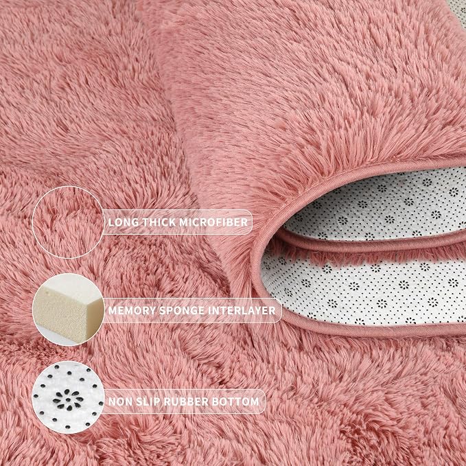 Tepook Super Soft Fluffy Rug for Bedroom, Modern Shaggy Fuzzy Kids Rugs for - Image 5