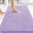 OLANLY Bathroom Rugs 35x24, Extra Soft Absorbent Chenille Bath Rugs, Rubber by OLANLY