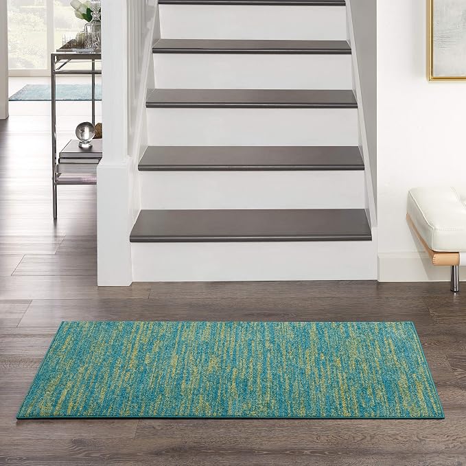 Nourison Home Nourison Essentials Blue Green 2' x 4' Area Rug by NourisonHome