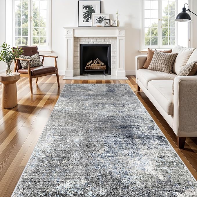 4x10 Wide Runner Rug for Hallway, Washable Non Slip Long Kitchen Rug, Soft Low - Image 4