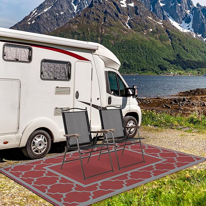 GENIMO 9' x 12' Outdoor Rug Waterproof - Image 4