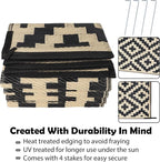 SAND MINE Reversible Mats, Plastic Straw Rug, Modern Area Rug, Large Floor Mat - Image 3
